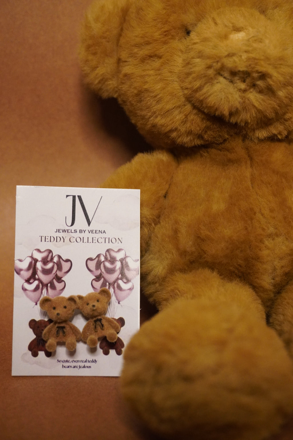 Cute Teddy Bear Earrings with Bow | Jewels by Veena Teddy Collection