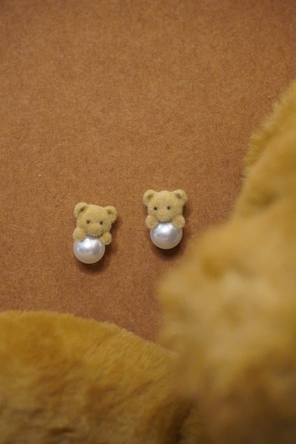 Pearl Teddy Earrings | Cute Teddy Bear Jewellery by Jewels by Veena