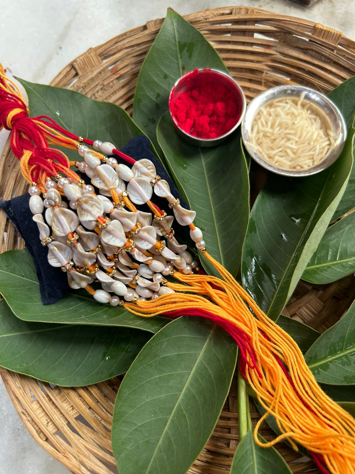 Set of 10 Cowrie Shell Rakhi for Raksha Bandhan 2025 – Traditional Rakhi Combo Pack at ₹399