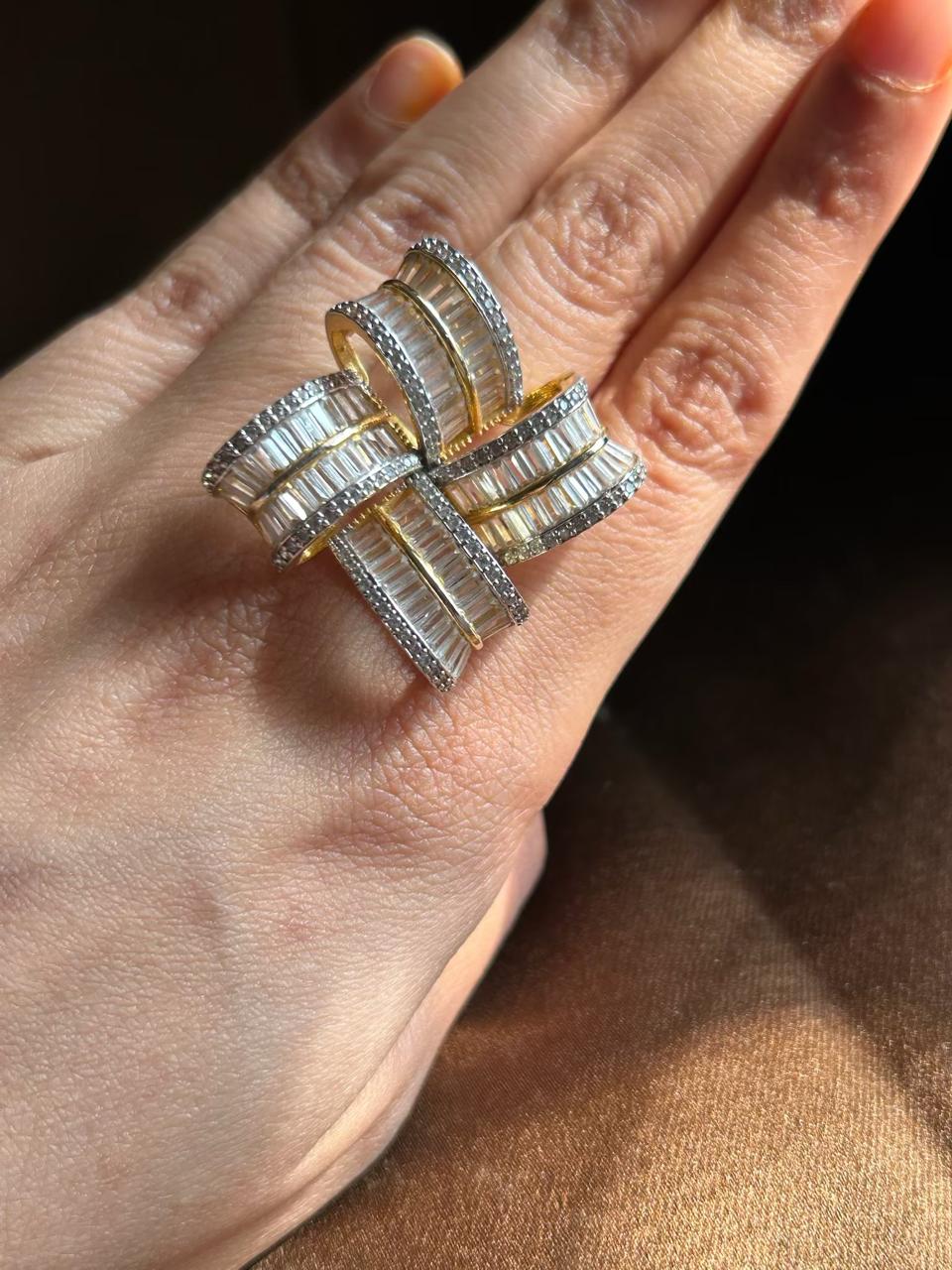 Yellow Gold Diamond Encrusted Ring