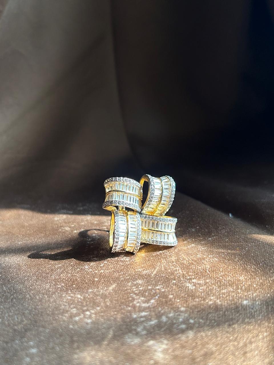 Yellow Gold Diamond Encrusted Ring
