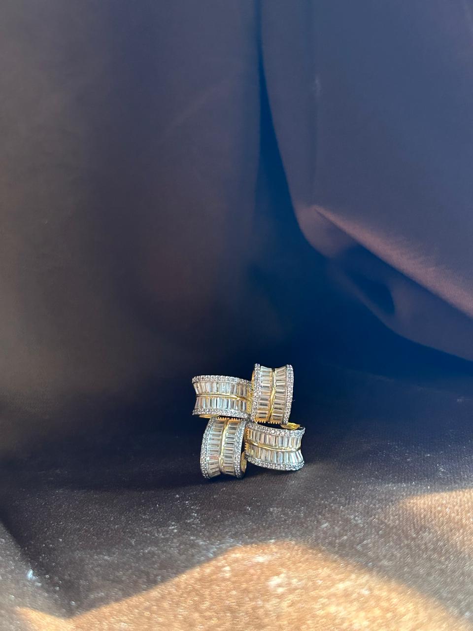 Yellow Gold Diamond Encrusted Ring